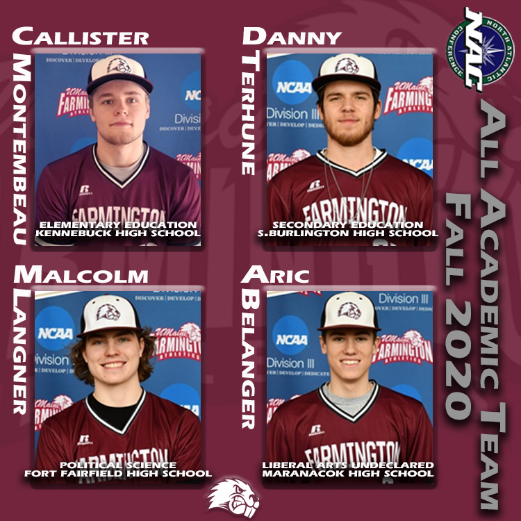 UMFBeaverBall's tweet image. Nothing will stop us on or off the field! Great semester for our team lead by these 4 selected to the All-Academic Team in the NAC. #beaverbaseball20 #smartbeavers @DET301 @MaranacookAD @CallisterMonte1 @KennebunkAD