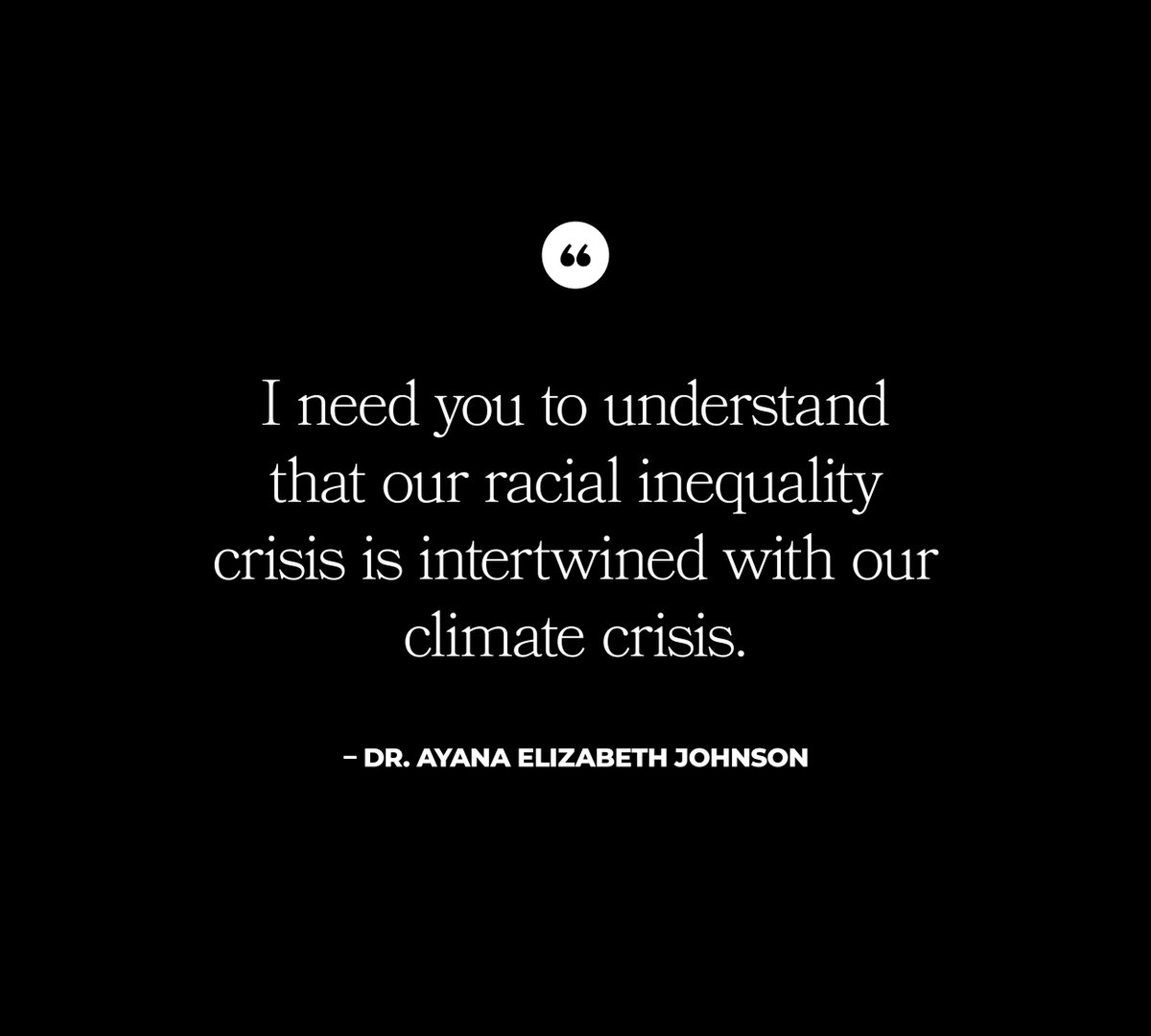 The negative impacts of the environmental crisis affect BIPOC at much higher rates than other communities. 

To build a better future, we must keep justice and equity at the center of all climate solutions.