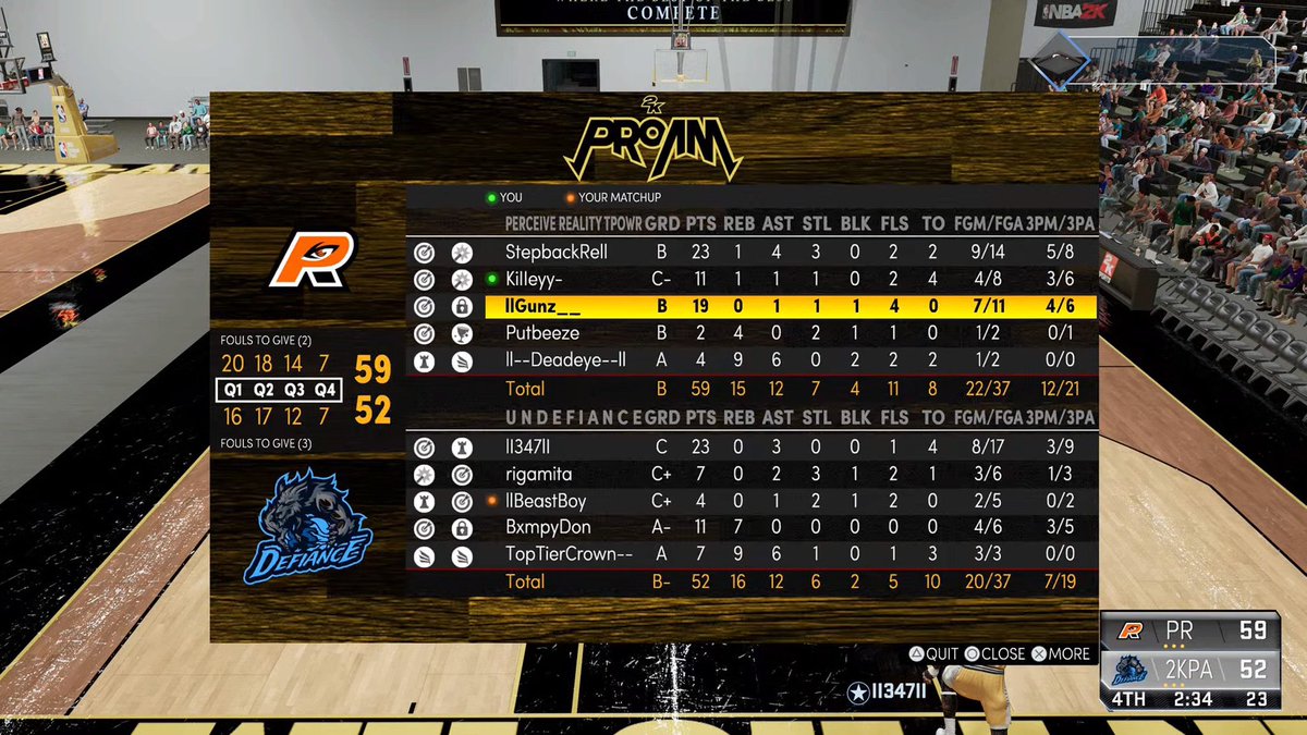 PerceiveReaIity's tweet photo. GGs to @Defiance2k As We Advance To The next Round of @WRproamleague with the help of @xIxGOTxDEADEYEx great performance (game 3 FF) @youFamousEnough @2kCompGames @RankEm_ https://t.co/LTky5HrcKy