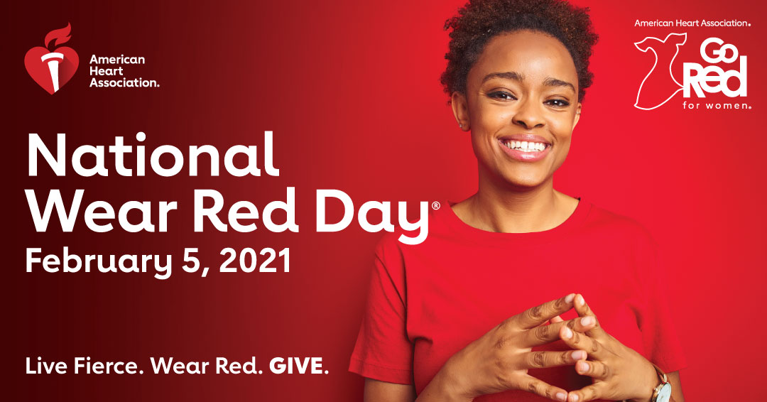 AVHealthSystem's tweet image. National Wear Red Day is the icon day of American Heart Month. This Friday, February 5th, wear red and help raise awareness of women's #1 killer- cardiovascular disease.

#WearRedDay
#WearRedandGive
#GOREDFORWOMEN