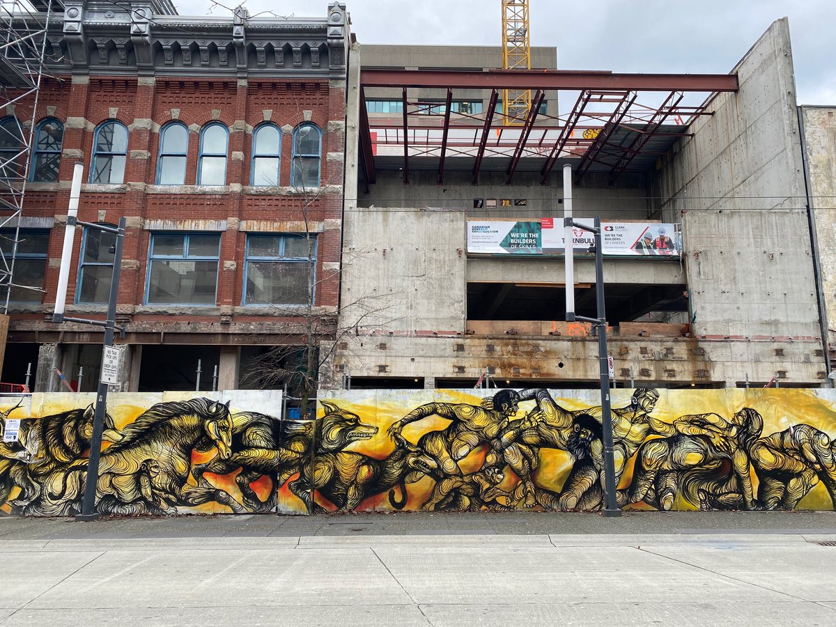 1/ The new  @Cineplex Rec Room, currently under construction in DT  #Vancouver. This will have a massive impact in helping change the 800 block of Granville St (Between Smithe and Robson)Inchorent  on the 800 block of Granville and why "The Strip" needs leadership now  #van2022