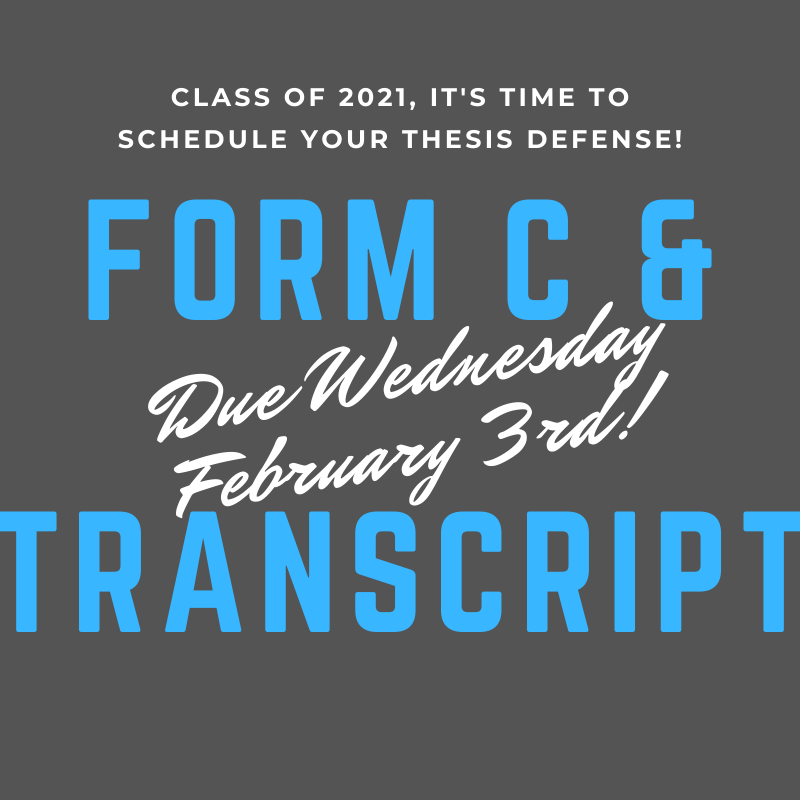 Spring and Summer 2021 #FCHP Grads--it's almost time to turn in Form C! Email your Form C to mhartfo@uark.edu by the end of the day Wednesday!

For more guidelines on scheduling your thesis and defending during the COVID-19 pandemic, visit our website: fulbright.uark.edu/honors-program…