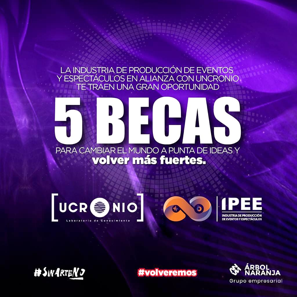 La <a href="/IPEEindustria/">IPEE</a> en alianza con <a href="/ucroniolab/">Ucroniolab</a> te traen una gran oportunidad, 5 becas. ¿Cómo? Ve a nuestras cuentas de Instagram y Facebook y entérate #VOLVEREMOS #SinArteNo #UnidosHacemosMas