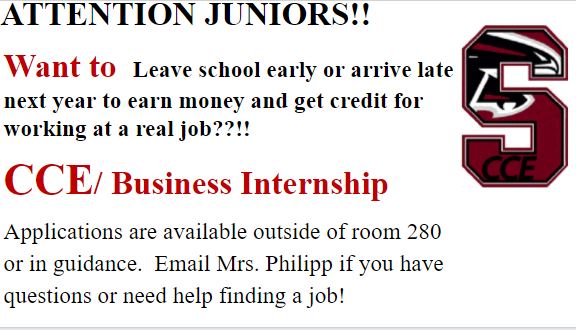 Lots of JOBS are currently looking for students to hire once again!!  I will be posting several jobs each day this week!
Business Internship/CCE Applications for 2021-2022 are available NOW outside of room 280 and in Guidance! <a href="/RSHSLinkCrew/">RSHSLinkCrew</a> <a href="/RSHSPrincipal/">Dr. Emily McCown</a> @RSHS2022