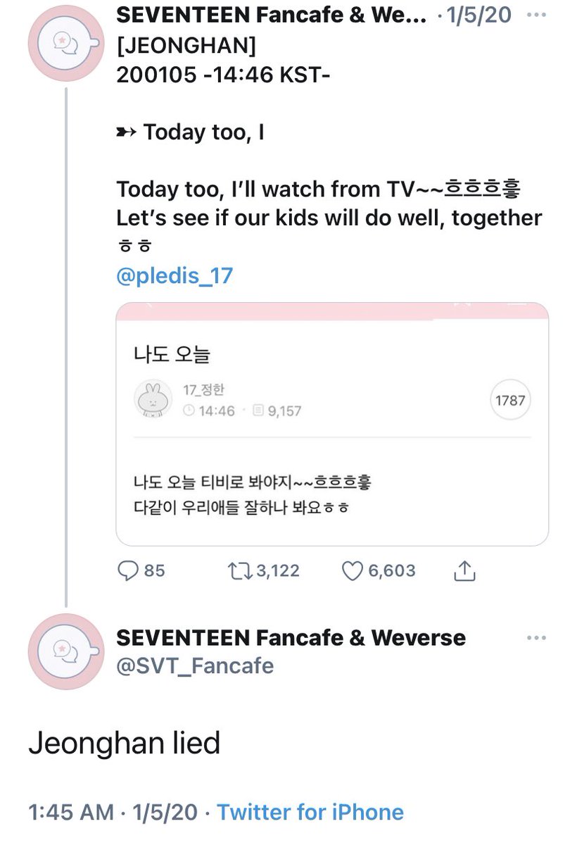 lied about still being on break and showed up to the award shows to surprise fans