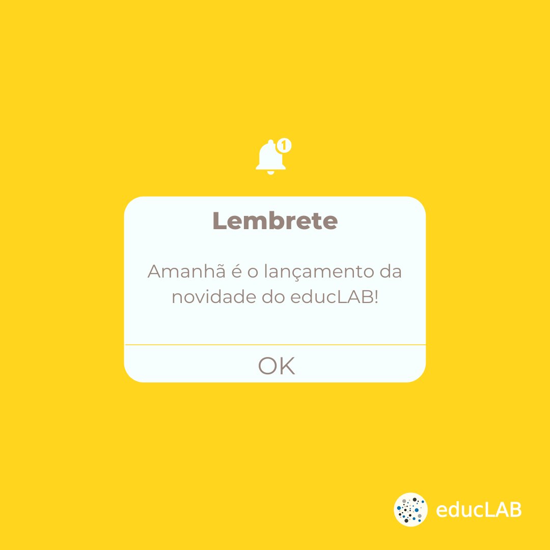 educ_lab's tweet photo. FIQUE LIGADO 👀 Já é amanhã o lançamento da nossa novidade, você não pode perder!

#educlab #ufc #feaac #educacao #economia #dados #lembrete #novidade #lancamento https://t.co/CA6JWBS5r8