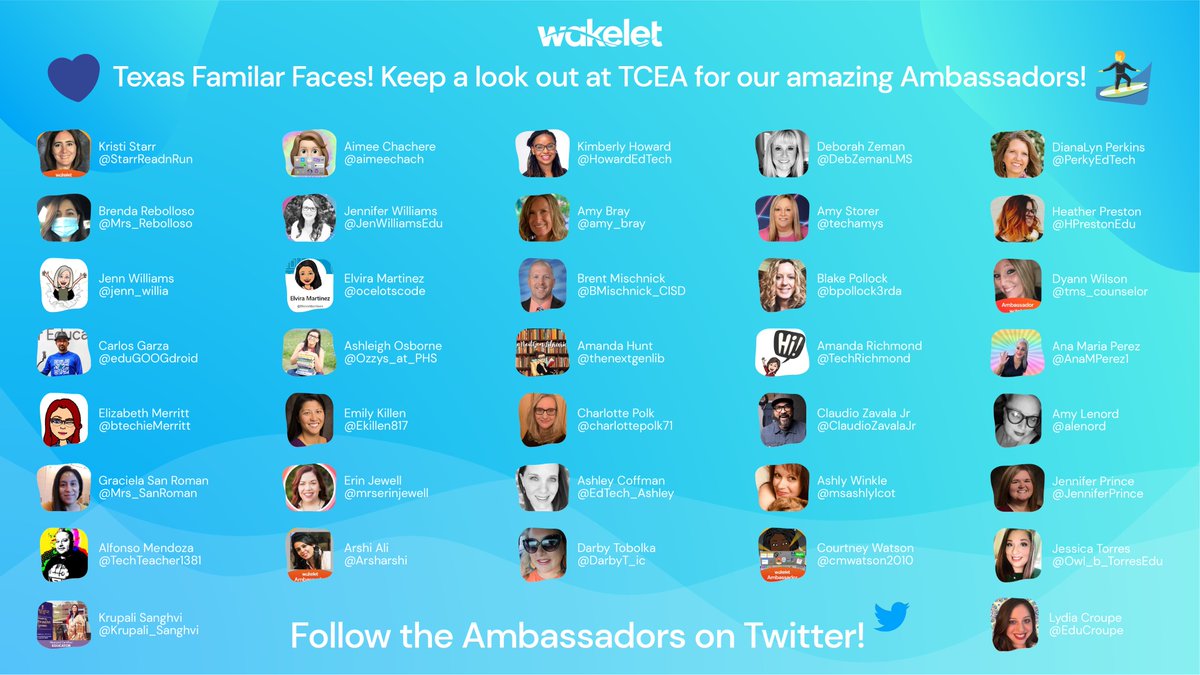 Shoutout to my fellow <a href="/wakelet/">Wakelet 💙</a> ambassadors at #TCEA21 I sure wish I was seeing your faces attached to your bodies right now! Have a great week of learning with <a href="/TCEA/">TCEA</a> and <a href="/ideaillinois/">IDEA</a>