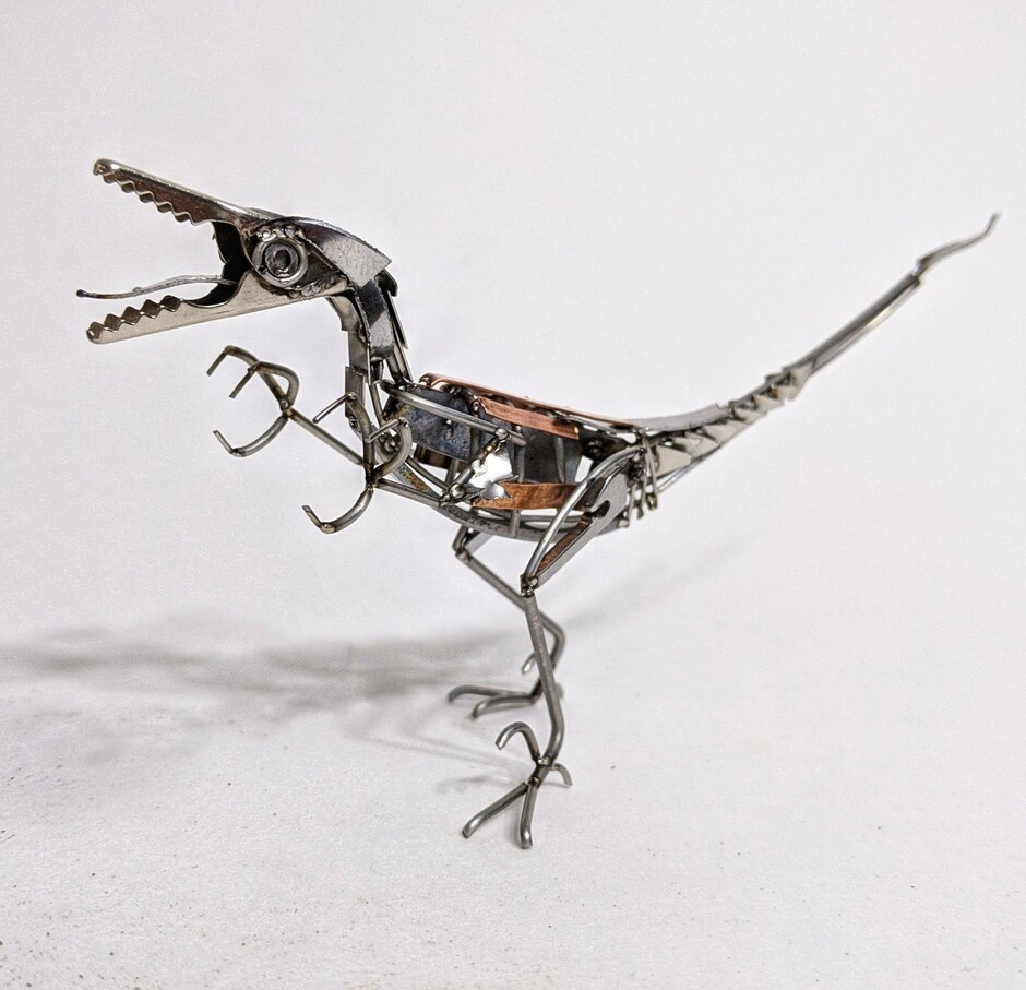 RachelNotley's tweet photo. I am pleased to present Andreas Loutas, an arborist and mixed media artist in Edmonton. The art explores strange ideas, using metal scraps and wood to evoke whimsy. Randomness takes form as beauty.
See more at https://t.co/NaPxyc5Pt3
#AFTU #AFTU2021 #ArtAB #ABArt https://t.co/pKQGiZT8ou