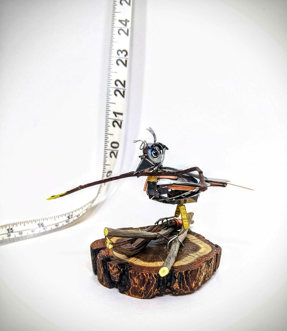 RachelNotley's tweet photo. I am pleased to present Andreas Loutas, an arborist and mixed media artist in Edmonton. The art explores strange ideas, using metal scraps and wood to evoke whimsy. Randomness takes form as beauty.
See more at https://t.co/NaPxyc5Pt3
#AFTU #AFTU2021 #ArtAB #ABArt https://t.co/pKQGiZT8ou