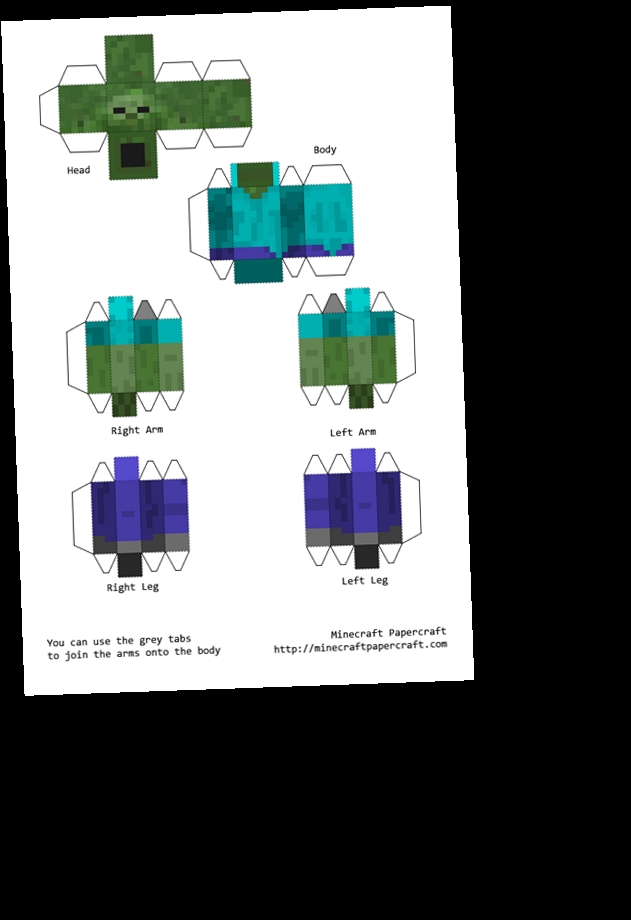 Minecraft Papercraft Template