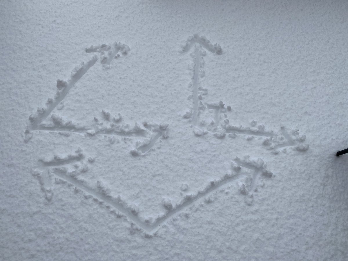 hesterksutton's tweet image. Making snow angles #ocssnowdaychallenge