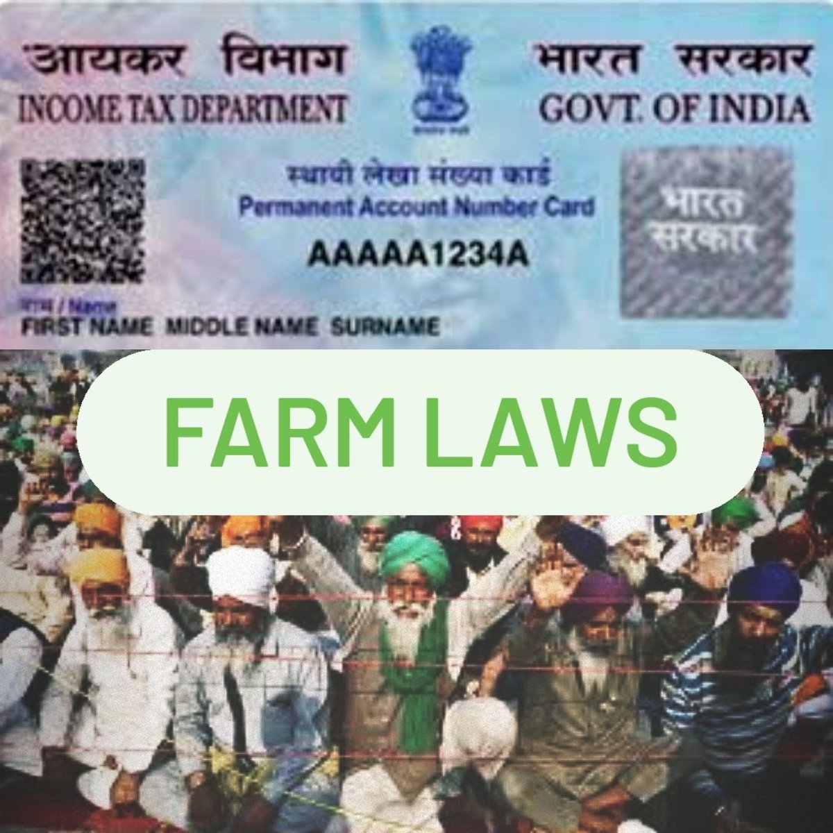 Today I propose to the Unknown relationship of Farm laws & PAN Number..The protest to stop registering from having a PAN CARD.You don't belive me , okay let me start decoding the details.So Now , Everyone knows that, The whole farmer's Protest is filled with fake farmers.