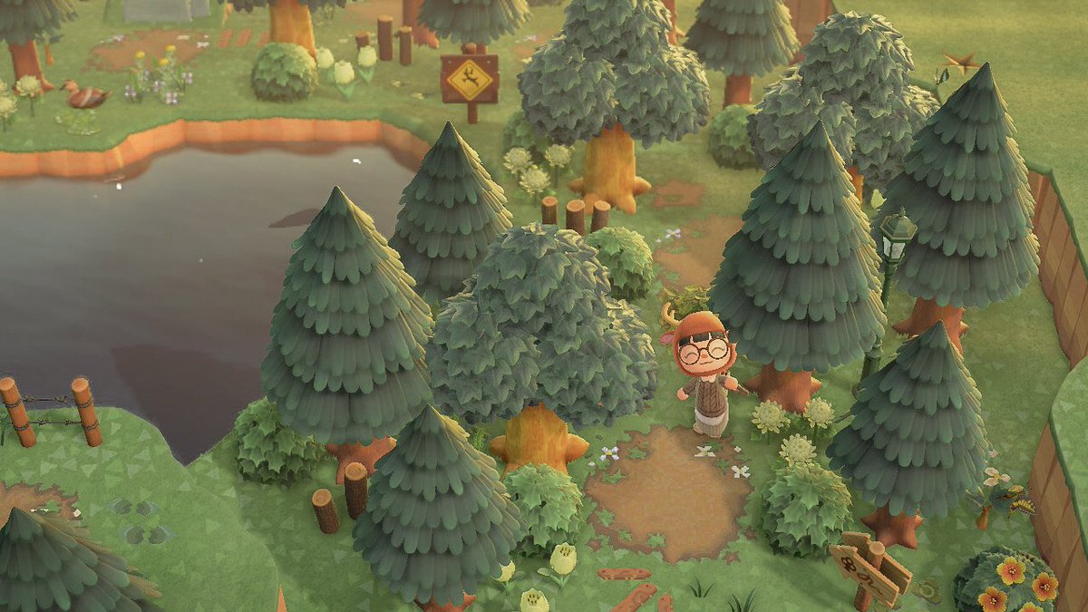 juniperbeaaa's tweet image. some changes to peachie’s hiking trail 🧺🌲
———
#animalcrossing #acnh
