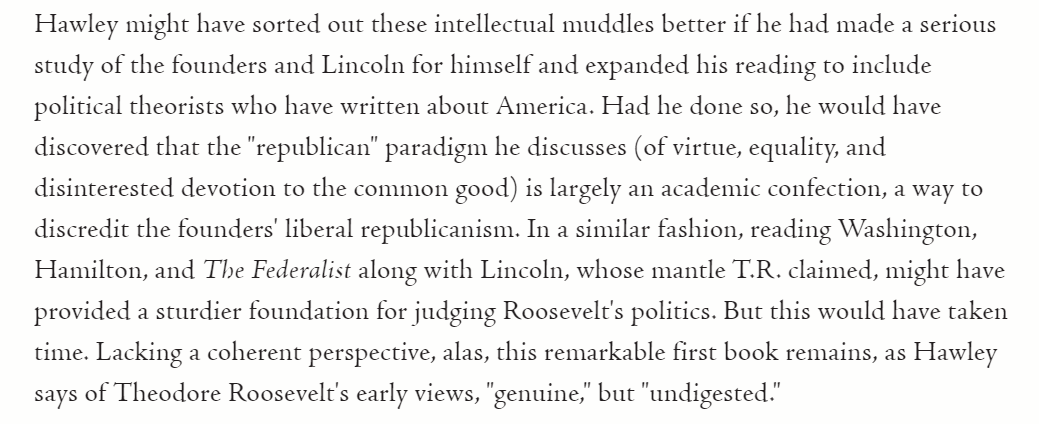 Moreover Joshua Hawley did not do the academic work one would do if the goal of this publication was to significantly contribute to academia. It wasn't.Joshua's goal was to lay the ground work for an early justification of Hawleyism. We'd be wise to take him seriously.8/8
