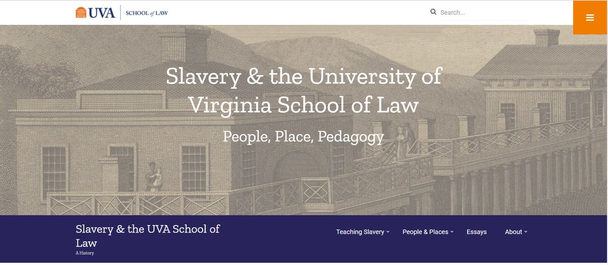 Today we launch Slavery & the UVA School of Law, a new website and digital archive that explores the law school's historical connections to slavery.  http://slavery.law.virginia.edu/&nbsp;