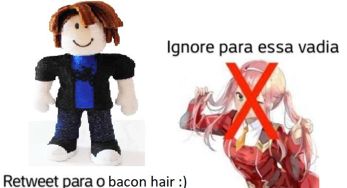 Boneco Roblox- Bacon Hair