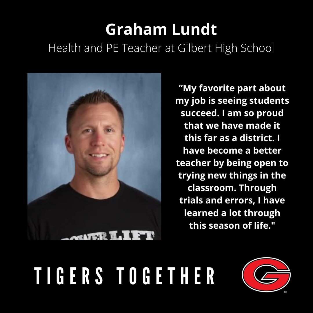Read what Mr. Lundt has to say about being a Gilbert Tiger staff member! #TigersTogether #gilbertpride #facultyfeature #teachersrock