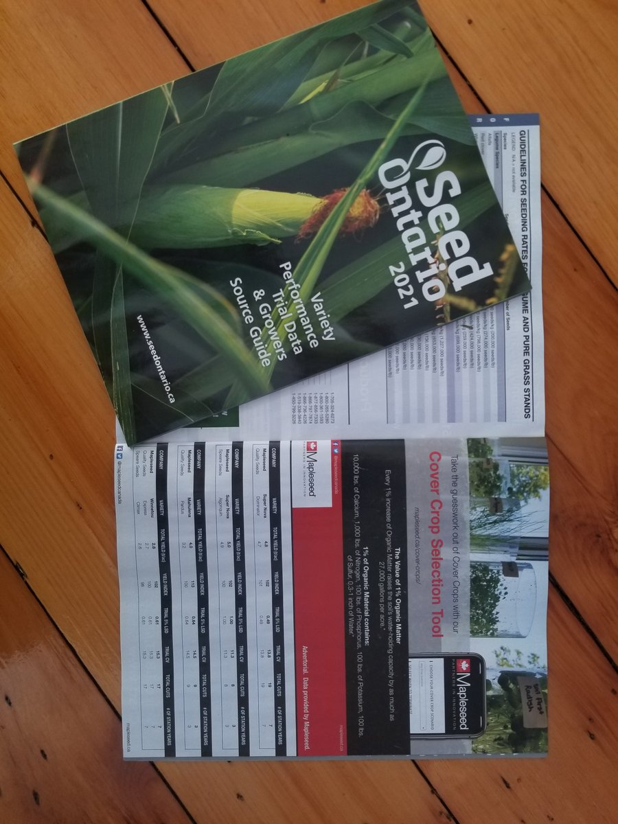 Got my #SeedOntario2021 guide today thanks <a href="/DiHoulachan/">Diane Houlachan</a> 🤗🍁🌱 #forages <a href="/MapleseedCanada/">Mapleseed</a> <a href="/farmtario/">Farmtario</a>