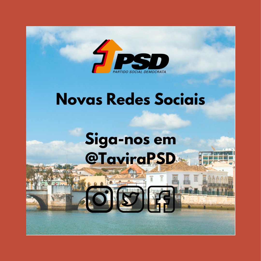Siga-nos em <a href="/TaviraPSD/">PSDTavira</a> no Instagram, Facebook e Twitter!

#Tavira #ppdpsd #portugal