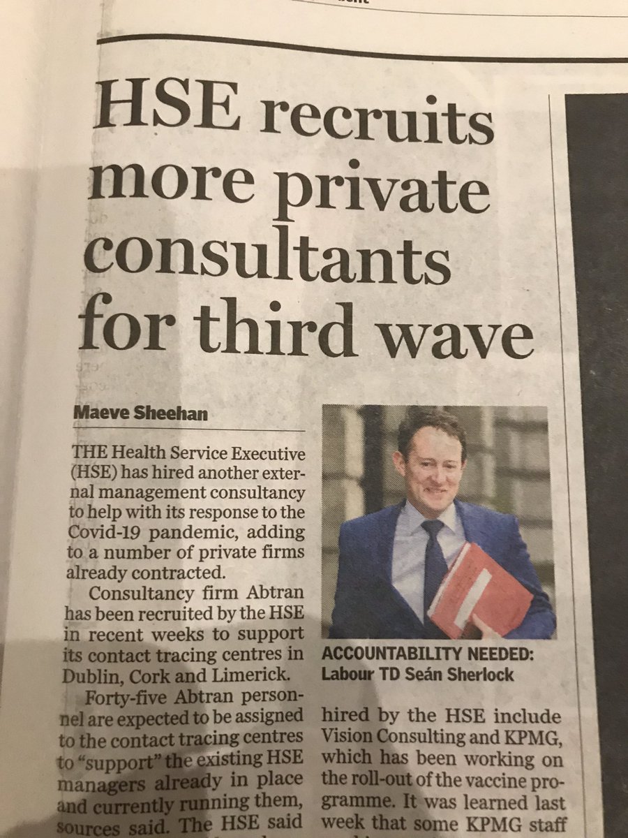 Patricia Fitzpatrick (@patriciaefitz) on Twitter photo €700,000 per month to private consultants now and €5 million in 8 months on private consultancy <a href="/Independent_ie/">Irish Independent</a> and they cannot find money to give #publichealth specialists parity with equally trained consultants - something is wrong @marietcasey <a href="/IMO_IRL/">Irish Medical Organisation</a> <a href="/DrInaKelly1/">Dr.InaKelly</a> €700,000 per month to private consultants now and €5 million in 8 months on private consultancy <a href="/Independent_ie/">Irish Independent</a> and they cannot find money to give #publichealth specialists parity with equally trained consultants - something is wrong @marietcasey <a href="/IMO_IRL/">Irish Medical Organisation</a> <a href="/DrInaKelly1/">Dr.InaKelly</a>