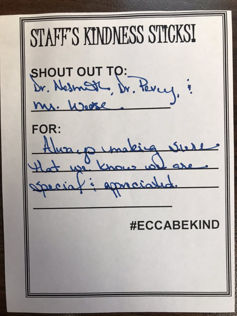 kkeithecsd's tweet image. #ECCABEKIND