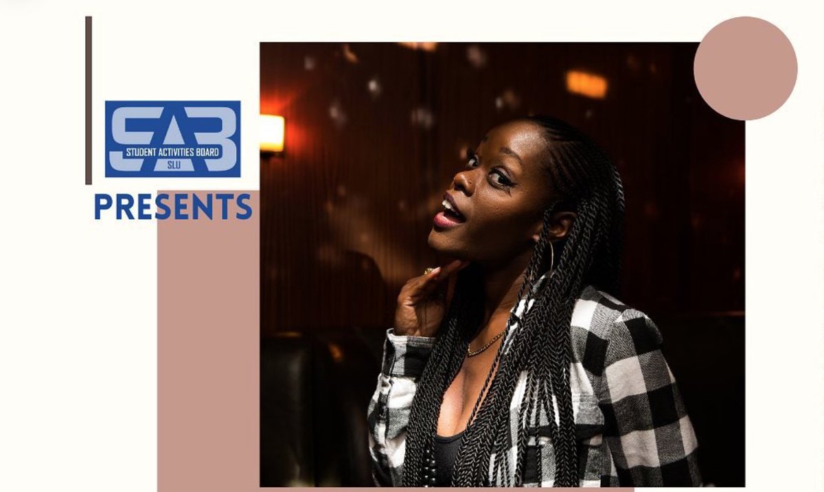 SLUInvolvement's tweet image. Award-winning poet, Ebony Stewart, has a powerful voice and a drive to make an impact. Come join @SLUSAB tonight (Monday) as she performs live for us at 7 pm! Click here to sign up to receive the stream link! forms.gle/gBs4kipVHfJfKk…