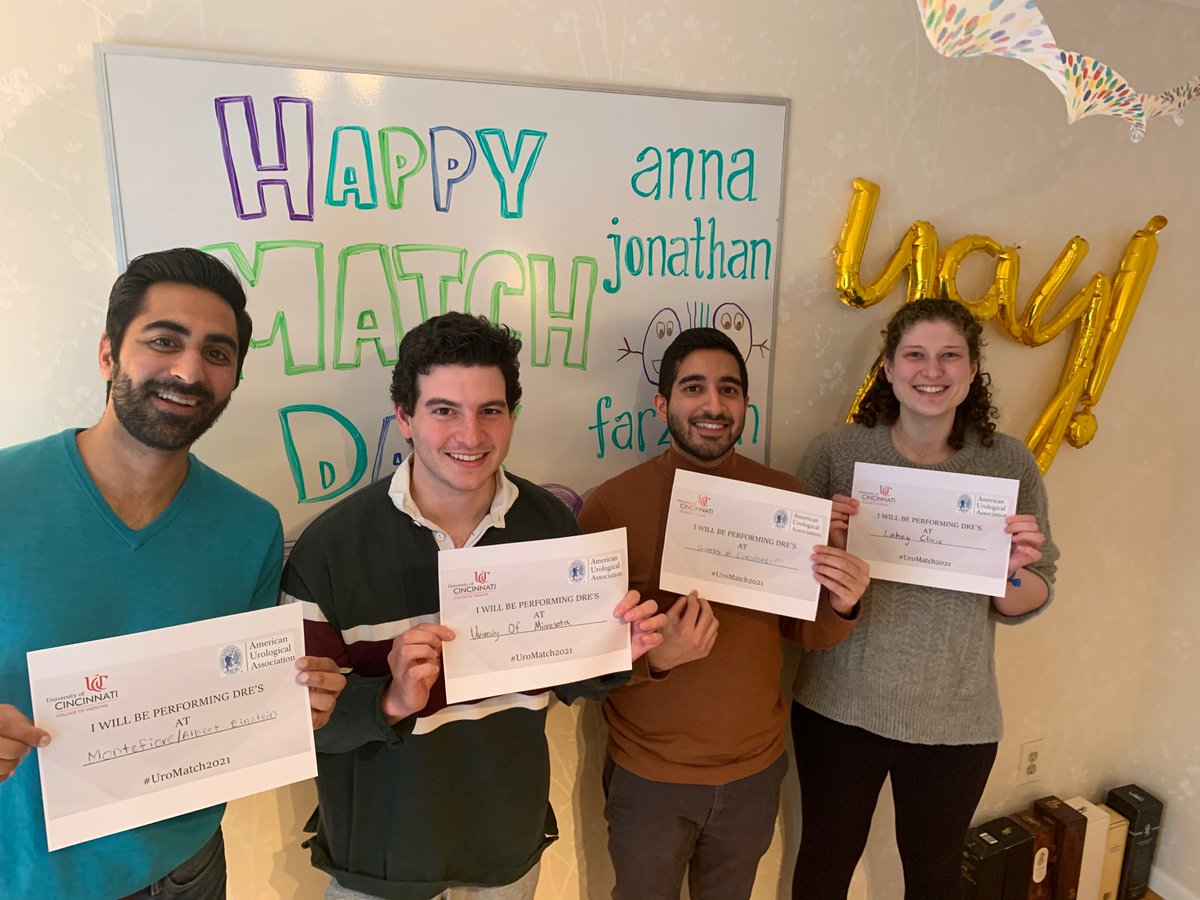 farzzz_kassam's tweet photo. Sooooo excited for the @CincyMedicine crew! @rajivbkarani @Annajesse5 @jonathan_suss 
Thanks to everyone at @CincyUrology for their support along the way! #UroMatch2021 #UroSoMe https://t.co/8FJUqidLYm