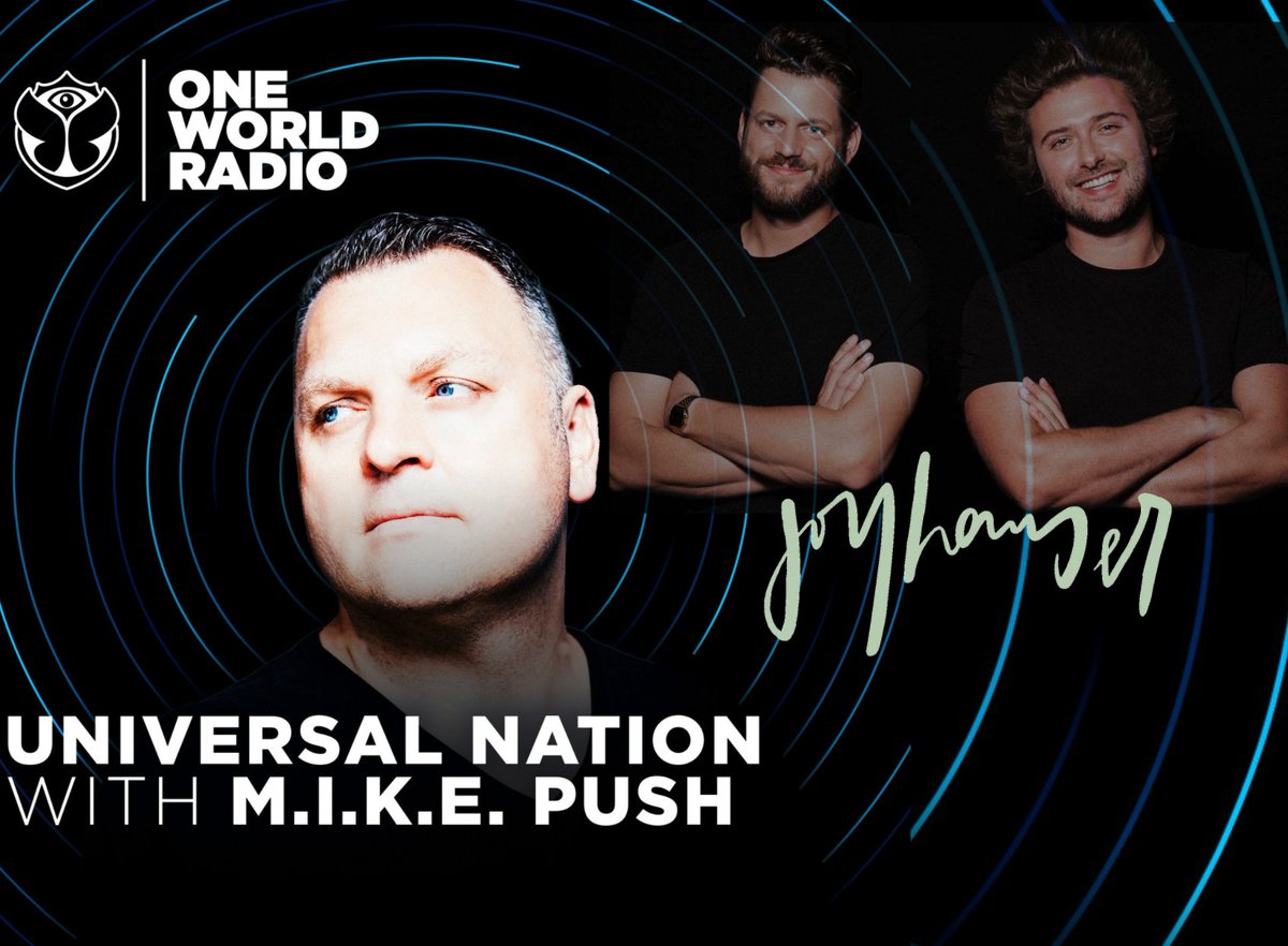 MikePush's tweet photo. Tune in today for the first episode of 'Universal Nation' on @tomorrowland's - One World Radio with exclusive guests @Joyhauser1 / 20h CET / 2pm EST / 11am PDT 👉🏻 https://t.co/wjKQIBfinA or https://t.co/3Kxc53KBgS #owr #tomorrowland #mikepush https://t.co/eySKWhJJOS