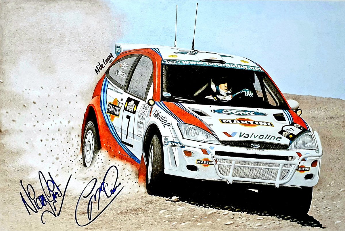 nik_curry's tweet photo. My drawing of Colin Mcrae ( drawing signed by Colin Mcrae ) . https://t.co/mtNut91uob
