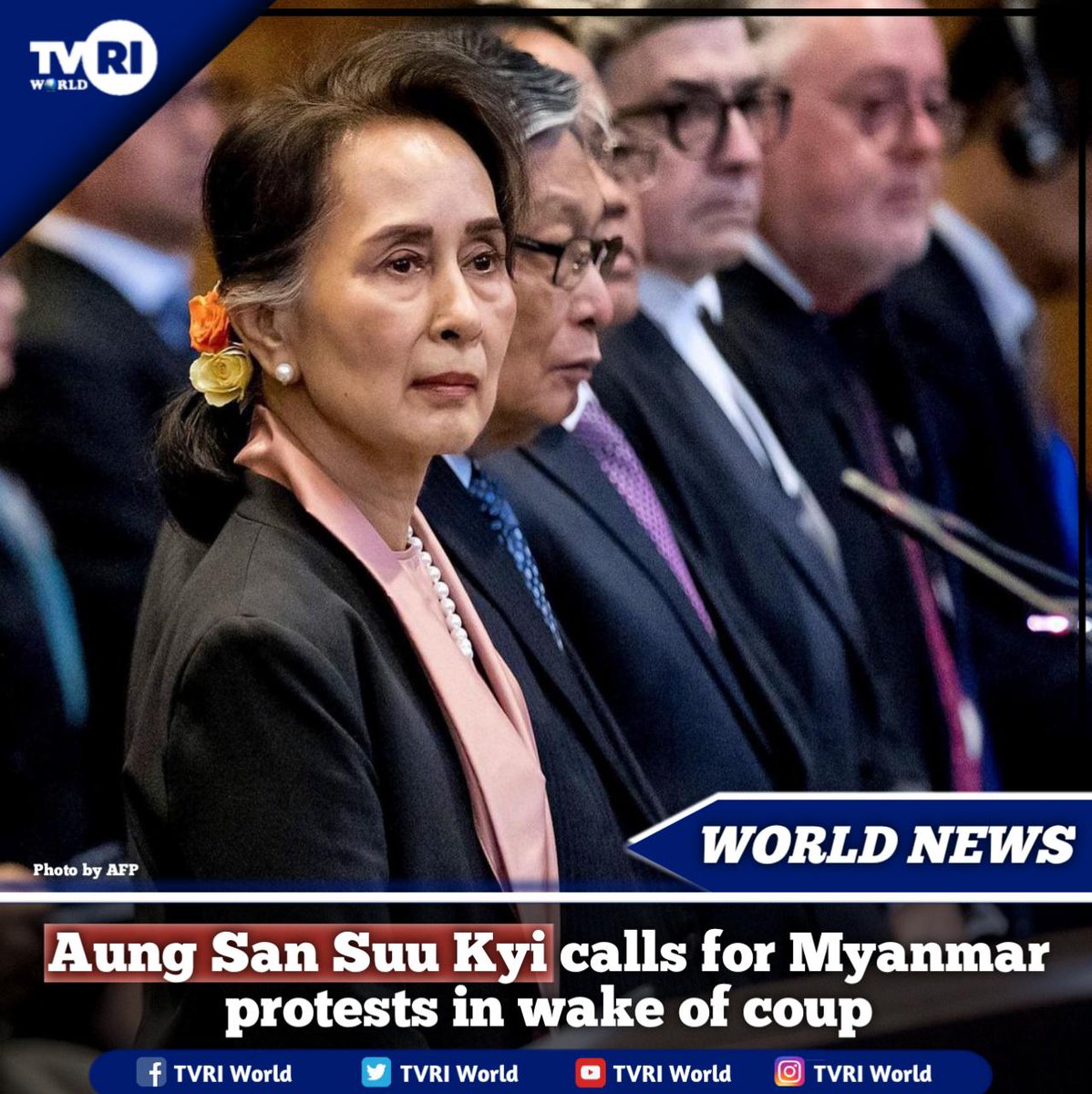 Tvri World On Twitter Aung San Suu Kyi Calls For Myanmar Protests In Wake Of Coup Myanmar Tvri Tvriworld Myanmarcoup News Tvri