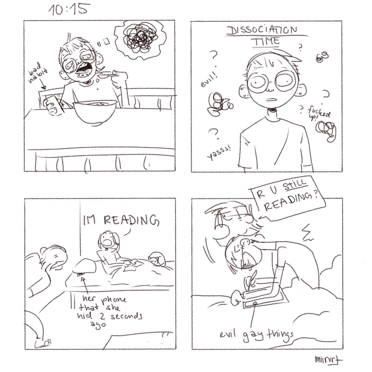 #hourlycomicday // dissociation 