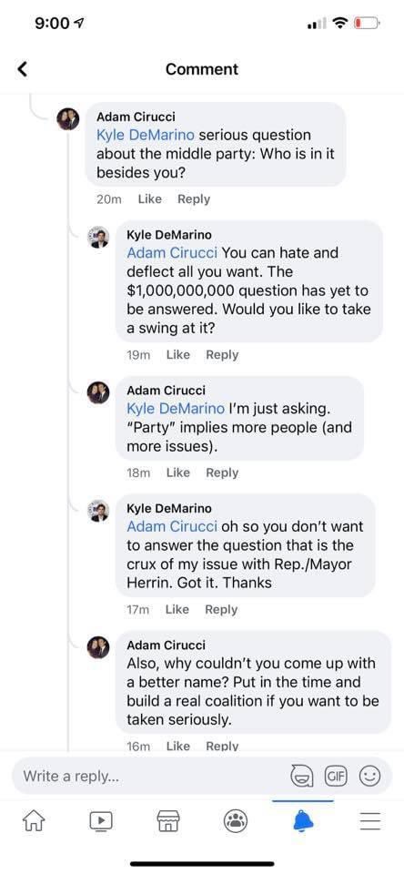MiddleParty2022's tweet photo. It has been almost 24 hours since @RepHerrin / @MayorHerrin announced an upcoming statement on the transition of the Mayor’s office. 

This series of comments on the Mayor’s Facebook post is the only response we have recieved so far: https://t.co/LW2owDnewU