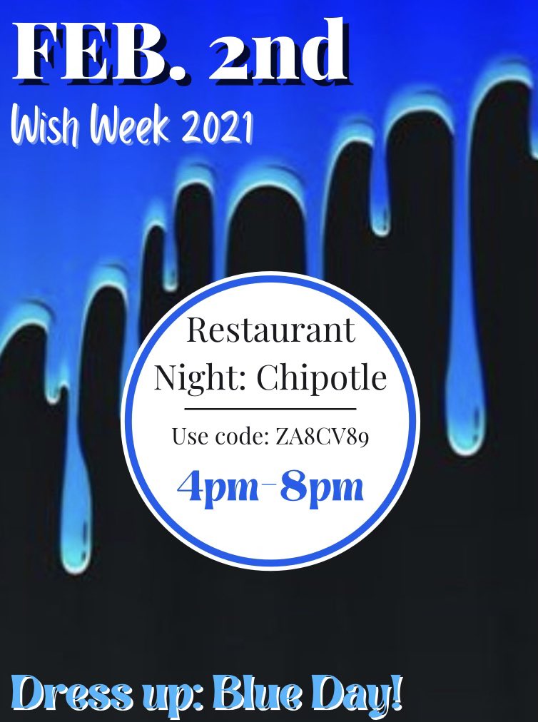 Wear blue and get Chipotle (9579 S University Blvd, Highlands Ranch, CO, 80126) TMRW!!