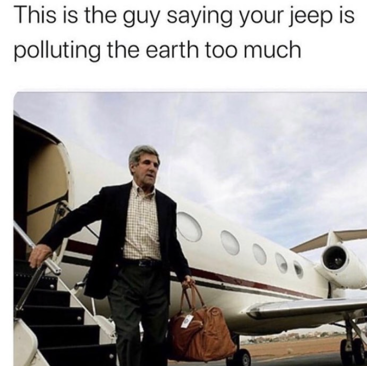 Este es el tipo que te dice que tu jeep contamina demasiado