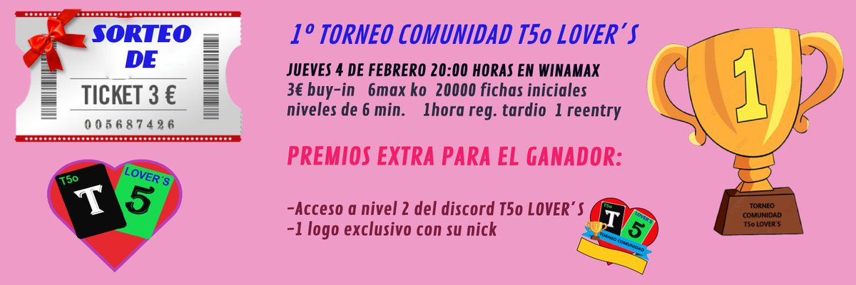 LoversT5o's tweet photo. SORTEO INAUGURAL!!! Requisitos: Seguir a @EstofaPoker @XxSeko1 @galanandroses @LoversT5o y retweet aqui para entrar al sorteo de 1 de las 2 entradas de 3€ para el mtt que se jugara en @Winamax_Espana el jueves 4 de feb 20:00. El sorteo sera a las 19:30 en https://t.co/Xn9ryinIhq https://t.co/goZOvBP22i