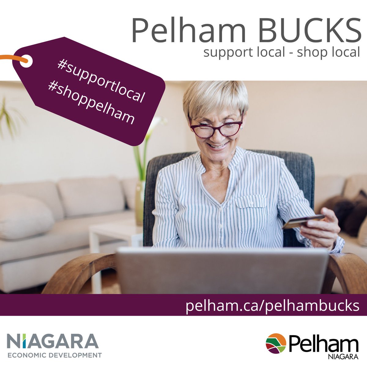 TownOfPelham's tweet photo. You can support local virtually, from ordering online to leaving reviews & referrals. Share how you #supportlocal and #shoppelham for a chance to win #pelhamBUCKS Learn more at https://t.co/ssWOTBtA7F https://t.co/v7w2lEOjpo