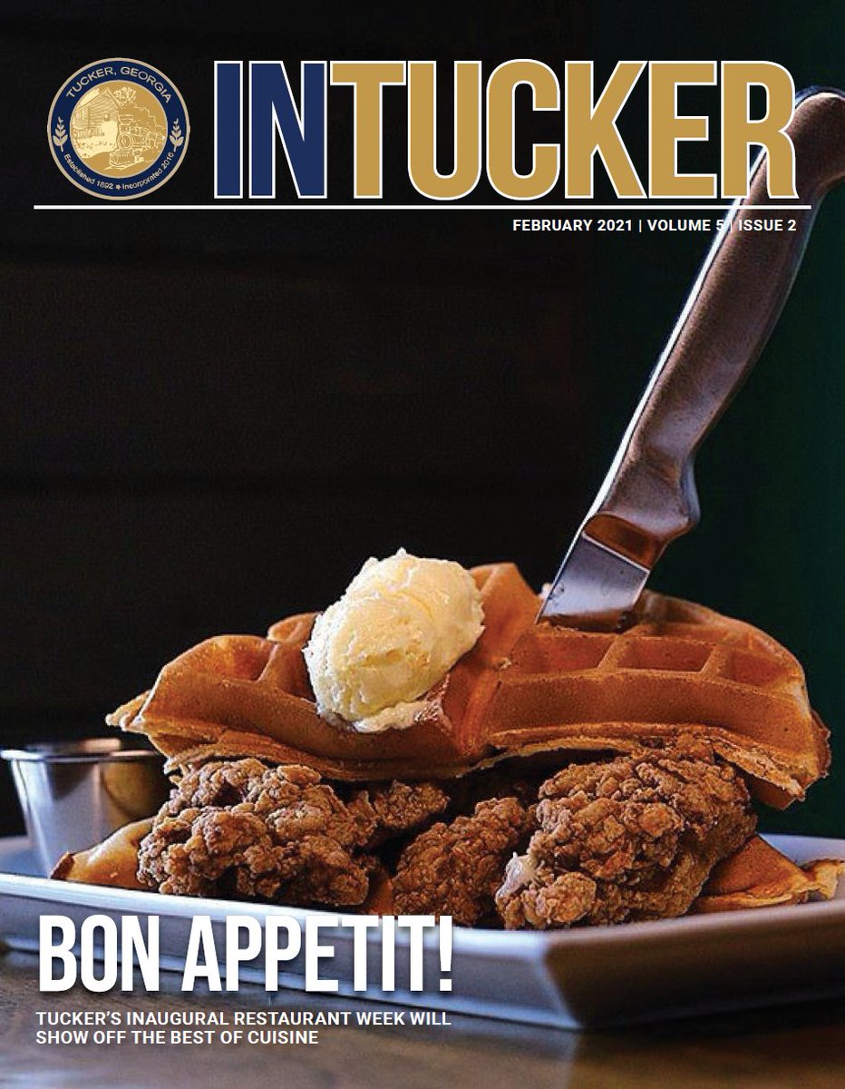 CityofTucker's tweet photo. The new February issue of #InTucker Magazine is here! Click to get all the decadent details on Tucker Restaurant Week! #tkrrestaurantweek https://t.co/hzOMi6FR0i https://t.co/6eJ94WKnDp