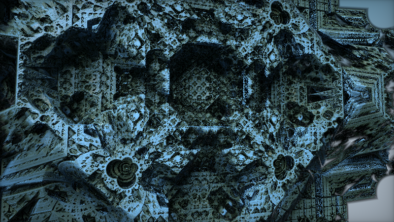 A "new" fractal type (or subtype). Calling it the "MandelOct". Very similar to a MandelBox but with Octahedral folding instead of Box folding. shadertoy.com/view/wlcfR8