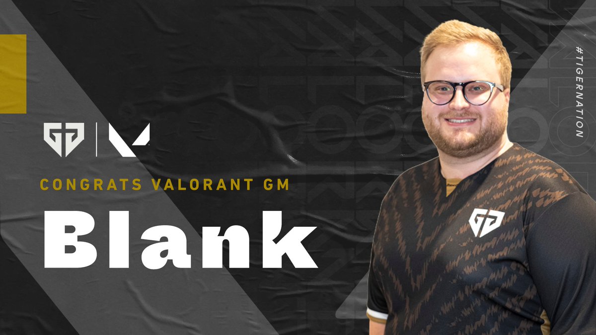 GenG's tweet image. Everyone congratulate @TooBlank on becoming our #GenGVAL GM!

Blank has played an enormous role in developing and coaching the team for the long run and has already accomplished so much. We can't wait to see what more he'll accomplish in the future as GM! 🚀