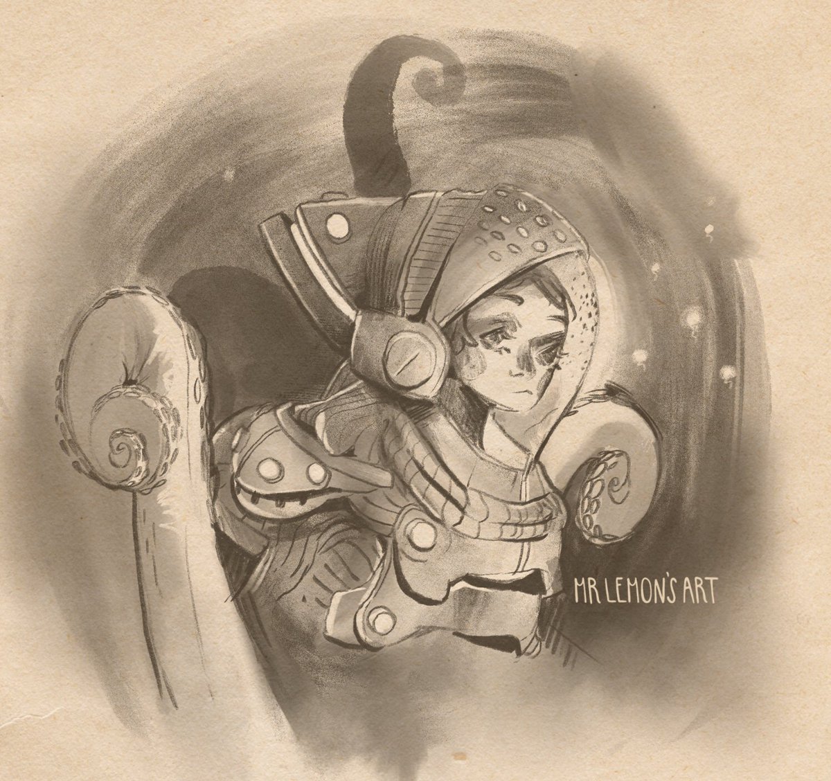MlaJoel's tweet photo. #art #characterdesign #cute #sketch #doodle #procreate #drawing #painting #conceptart #mrlemonsart #illustration #brushes #brushapack #diversuit #underwater #creature https://t.co/kUOQBbMQsO