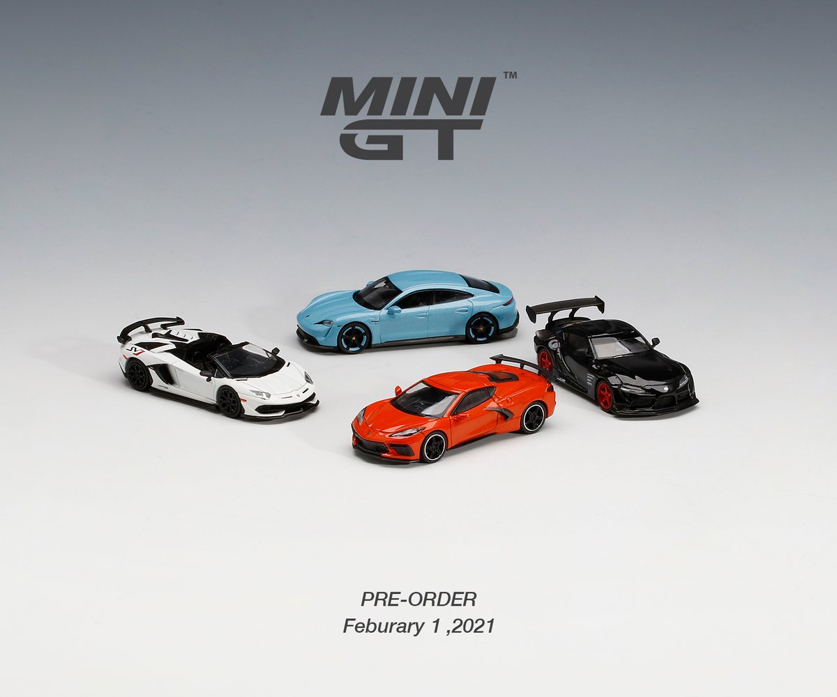 Mini Gt 1 64 Collectible New Items For Pre Order Estimate Delivery In End Of April 21 Mgt Lamborghini Aventador Svj Roadster Bianco Canopus T Co Lveqn3yxvm Mgt Porsche Taycan Turbo S Frozen