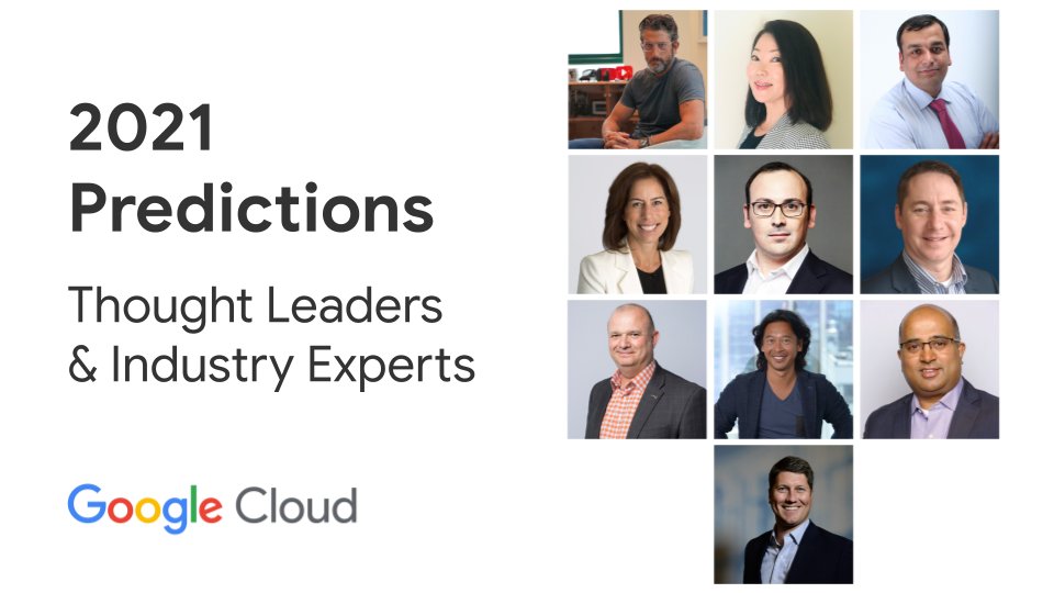 googlecloud's tweet photo. Hear our top thought leaders' industry insights and 2021 predictions. Watch the #cloudpov video series to learn more about how our partnerships have made their business enterprise-ready → https://t.co/yaMtGj3Yrm https://t.co/8XAiLxRqLp