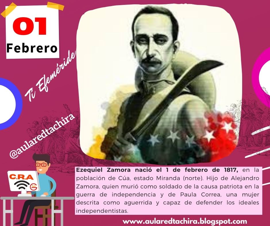 #EzequielZamora #aulaRedTachira Venezuela rememora al líder y general Ezequiel Zamora, personaje destacado en el marco de la Guerra Federal (1859-1863),@ZonaEducTachira <a href="/charlychaves/">Charly Rojas Chaves</a> <a href="/crasancristobal/">crasancristobal</a> <a href="/Crazet2011/">Crazet2011</a> <a href="/2018Cra/">CDCE Junín Táchira</a> #RadioPeques <a href="/PequesRadio/">RadioPeques</a>