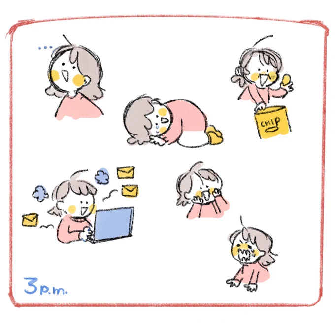 usually i spiral about my life &amp; work once day #hourlycomicsday 
