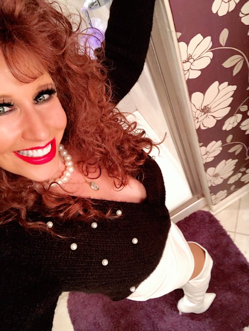 My sexy outfit for the office today. Low cut sweater #leather mini skirt #pantyhose #thighhighboots @redhead<a href="/tag/leather"class="tags"><span>#leather</span></a><a href="/tag/bigboobs"class="tags"><span>#bigboobs</span></a><a href="/tag/milf"class="tags"><span>#milf</span></a><a href="/tag/thighhighboots"class="tags"><span>#thighhighboots</span></a><a href="/tag/longlegs"class="tags"><span>#longlegs</span></a>