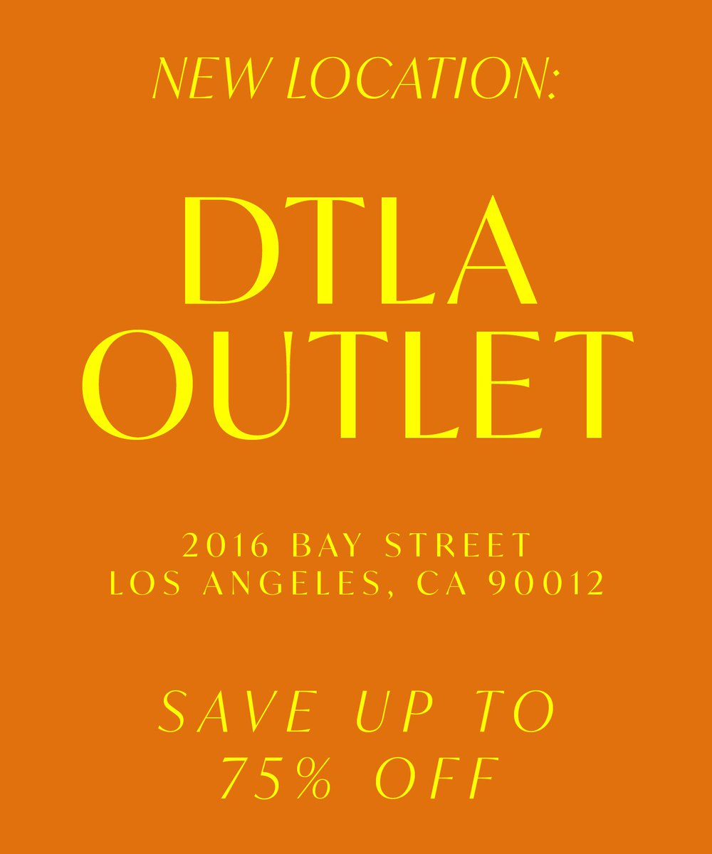 Dear #LosAngeles,

Our new DTLA Outlet is now open!

Address: 2016 Bay Street, Los Angeles, 90012
Store Hours: 11AM - 6PM

Transform your space with us and don't miss out on opening week deals!