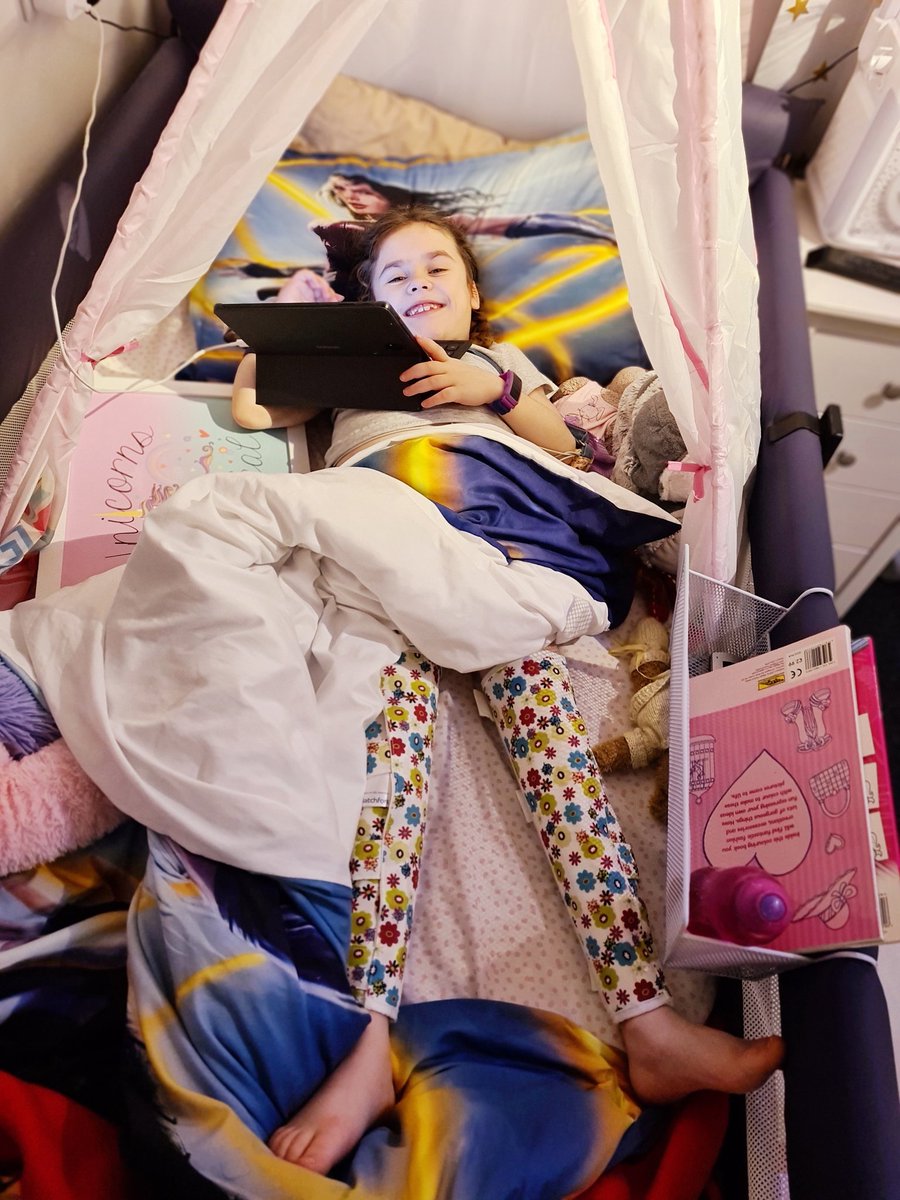 Cure4Carmela's tweet photo. Muscular Dystrophy keeps dropping challenges at me! Today I picked up leg gaitors I have to wear during the night to stop me sleeping in a foetus position causing joint contractures. Sleeping isn't going to be fun 😪
#progressivecondition #crueldisease #lifelimitingcondition https://t.co/XqMtbMiviZ
