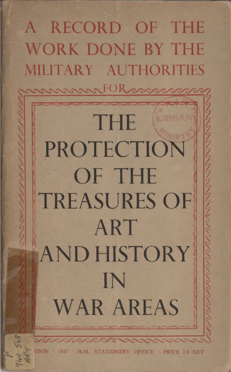 ...their activities which have informed the roles of the CPPU - together with the Cultural Property (Armed Conflicts) Act 2017, which ratified the Hague Convention (1954) and its two Protocols, and best practice from Allies.