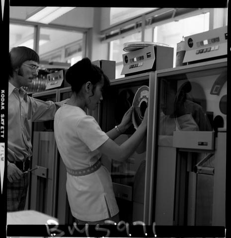 There's something odd about the round-tape drives, though. There is ALWAYS a woman in front of the tape drive. Go figure.Funny thing, though. The operating system code running on the Cray supercomputers at NSA... written by women.