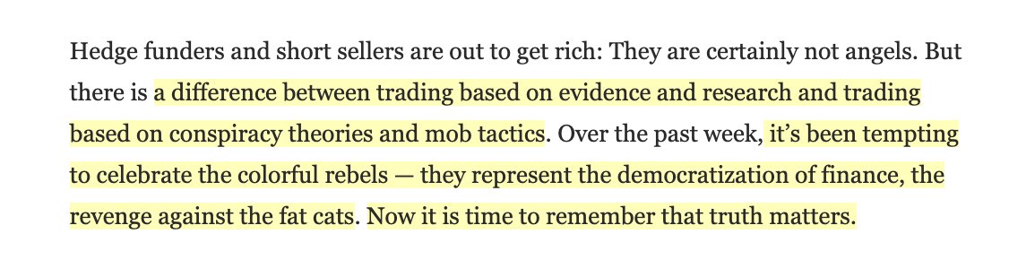 5/ The parallel to the widely condemned storming of the capitol on mob mentality + conspiracy theory is NOT made explicitly...TRUTH matters.